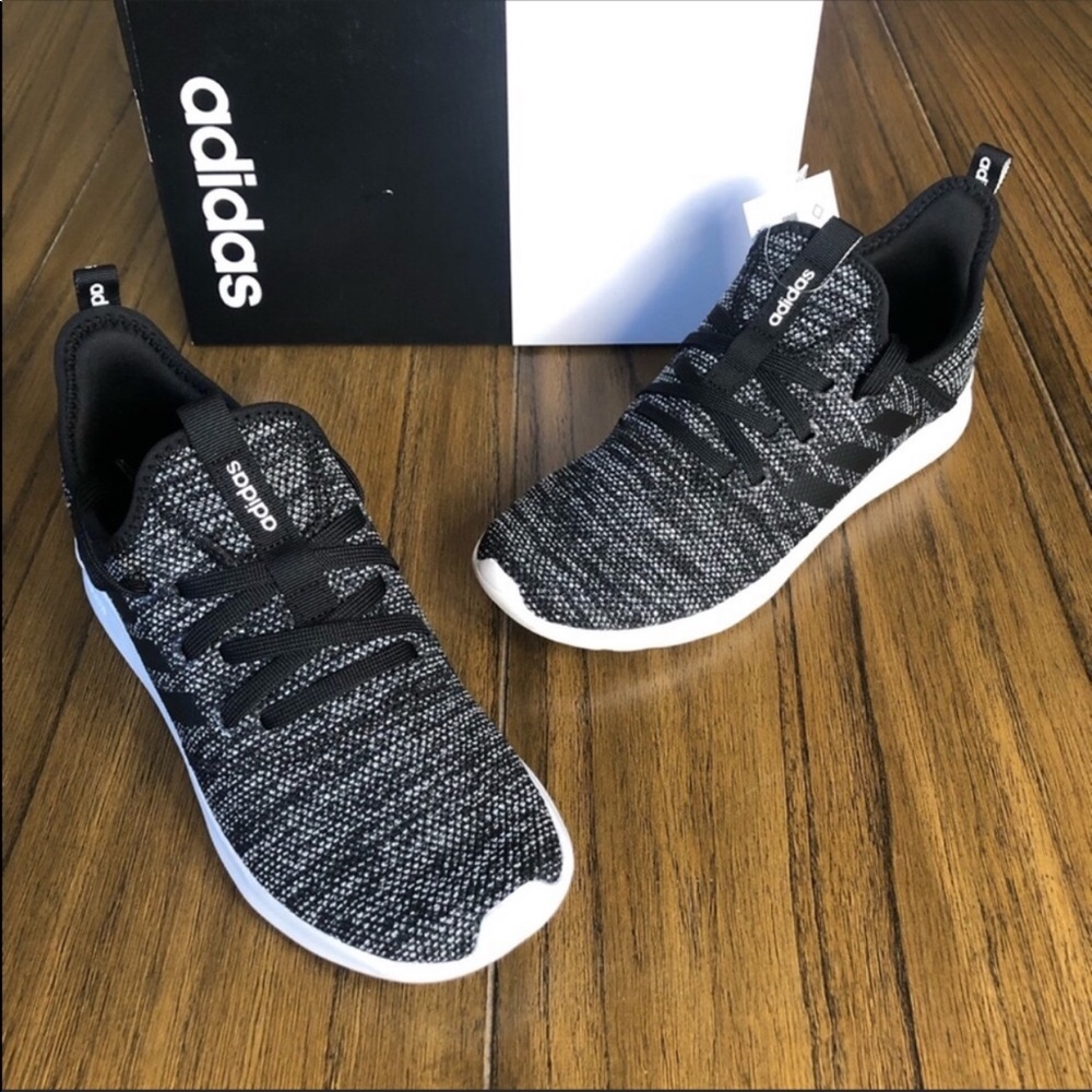 Adidas cloudfoam black sneakers tennis shoes - Picture 8 of 8